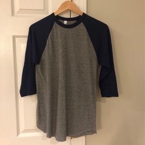 American Apparel baseball tee